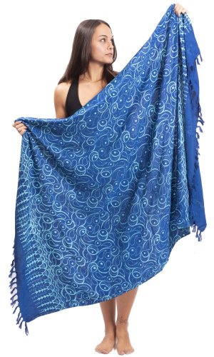 Sarong BALI BATIK niebieski XXV.