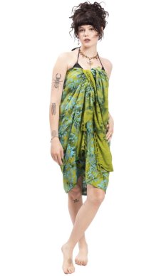Sarong BALI BATIK zielony I.