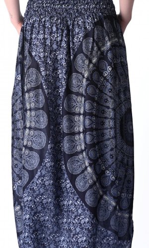 Dlhá sukňa / šaty Mandala tmavo modrá