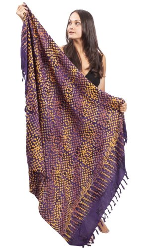 Sarong BALI BATIK fioletowy XIV.