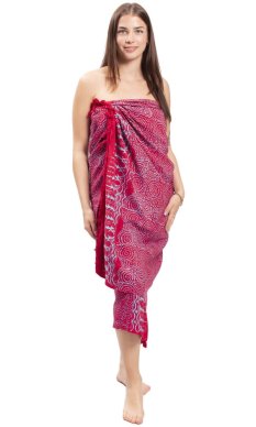 Sarong BALI BATIK czerwony IV.