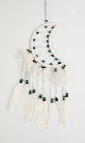 Łapacz snów MOON czarny-petrol/ długość 38cm