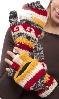 Vlnené prezliekacie rukavice II.