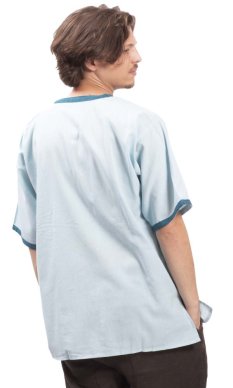 Košeľa / ETNO KURTA MILDRIM s krátkym rukávom modrá III.