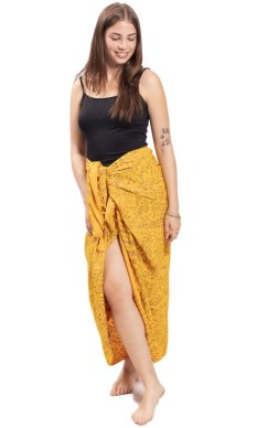 Sarong BALI BATIK žlutý VII.