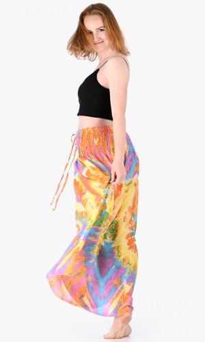 Dlouhá sukně / šaty Batik oranžové