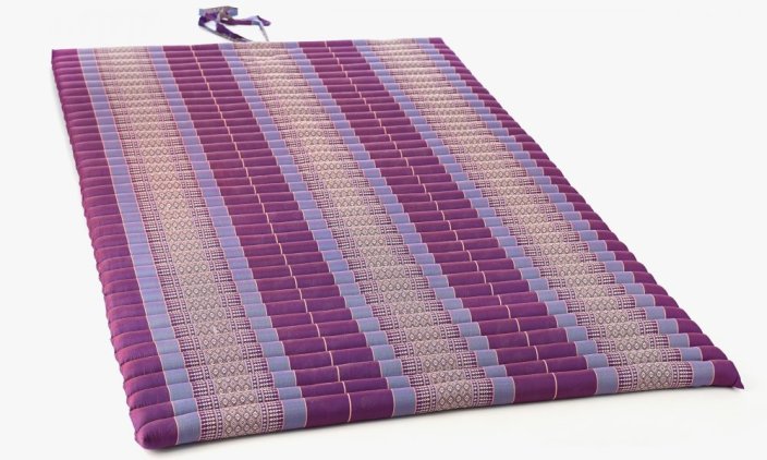 Futon rolowany fioletowy / szerokość 120 cm