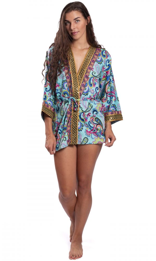 Kimono GLOS Modro-tyrkysový :: Sivashop