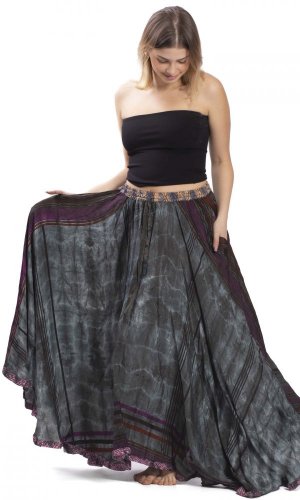 Kolová sukně AMALA fialovo-šedá I.