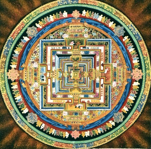 Maľovaný obraz THANGKA 51x72 cm