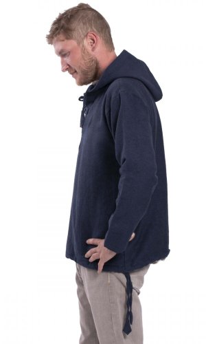 Unisex mikina s kapucí RAHUL tmavě modrá