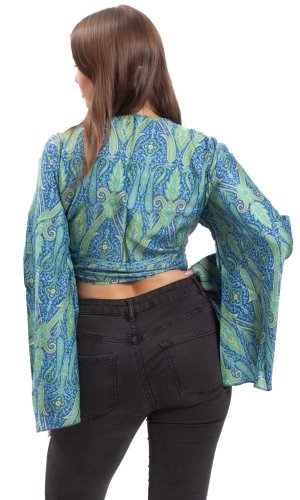 Bolero GITA z długim rękawem niebieskie III.