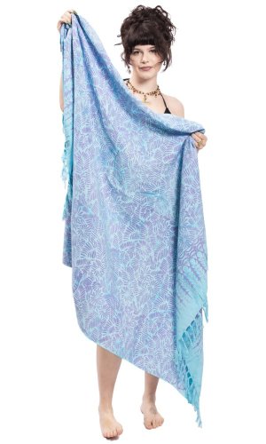Sarong BALI BATIK jasnoniebieski V.