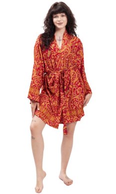 Krótkie kimono MEHER oranžová I.