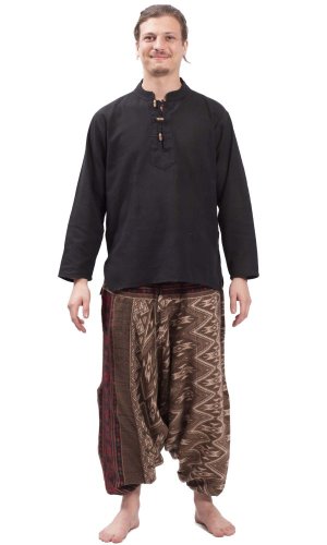 Ciepłe szarawary / Spodnie haremki RIVAN brązowy