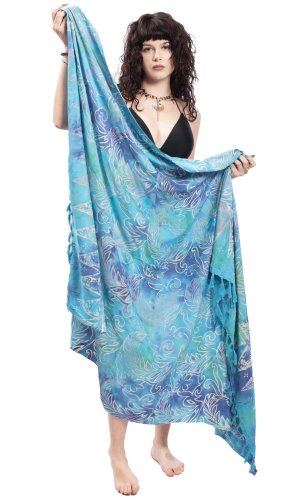 Sarong BALI BATIK modrý III.