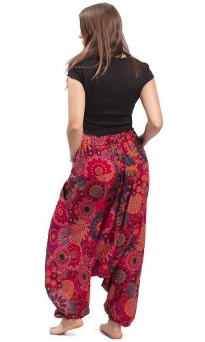 Szarawary / Spodnie haremki AMARA czerwony