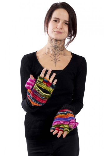 Vlněné převlékací rukavice Colours