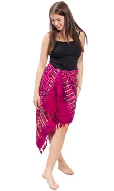 Sarong BALI BATIK czerwony VII.