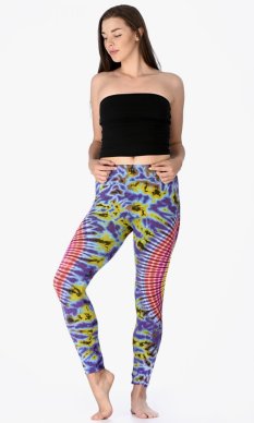 Legginsy Thai Batik fioletowo-różowe