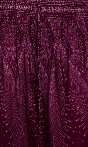 Dlouhá sukně / šaty THAI PEACOCK bordó I.