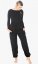Ciepłe spodnie LAHARA czarno-brązowe pasemka