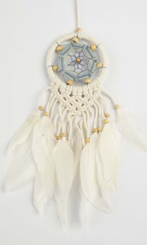 Łapacz snów NET niebiesko-zielony /długość 29,5cm