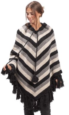 Pončo HIMALAYAN šedo-černé II.