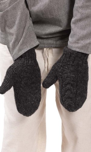 Vlněné palcové rukavice / antracitové III.