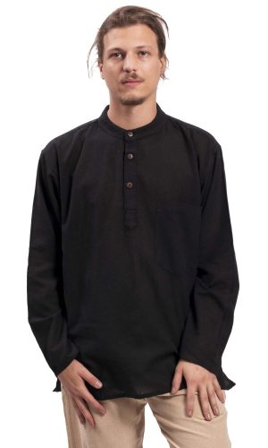 Koszula indyjska / ETNO KURTA czarna - Rozmiar: XL