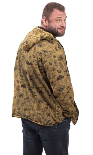 Kurtka z kapturem MUSHROOM ochra - Rozmiar: 2XL