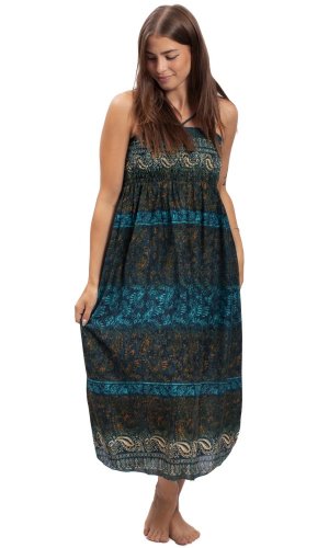 Długa spódnica / suknia THAI STAINED cniebieski I.