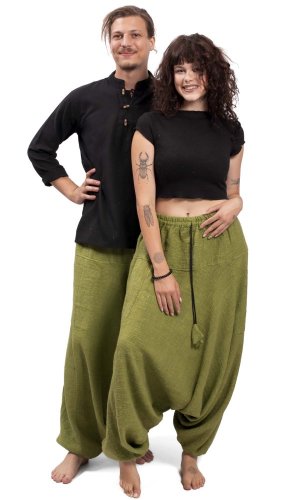 Harémové kalhoty / Sultánky KHADAR zelené