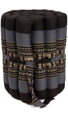 Futon ELEPHANT rolovací / šírka 40 cm / modro-čierny