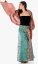 Dlouhá sarongová sukně lososovo-tyrkysová - Velikost: XL