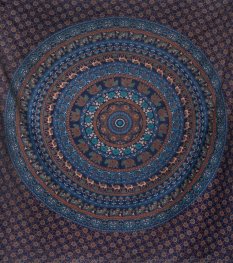 Mandala duża Barmere niebiesko-fioletowa I.