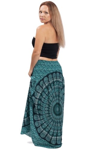 Dlouhá sukně / šaty THAI MANDALA modrá I.