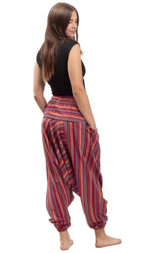Szarawary / Spodnie haremki CLASSIC STRIPES czerwony II.