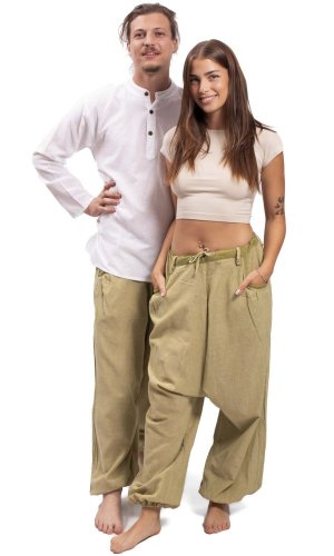 Harémové kalhoty / Sultánky MILDRIM zelené II.