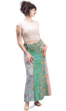 Spódnice typu sarong łososiowo-turkusowa