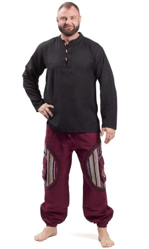Bavlněné kalhoty Sadhu / bordó