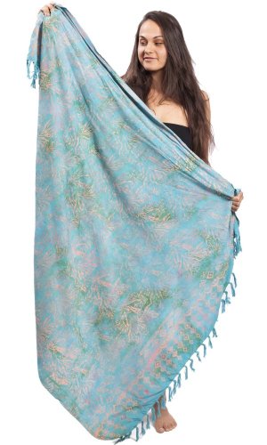 Sarong BALI BATIK turkusowy I.