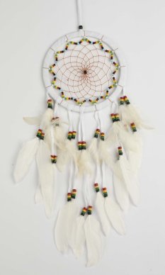 Lapač snů BEADS bílá / délka 45 cm