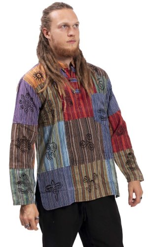 Košile Nepál / Kurta PATCHWORK multicolor I.