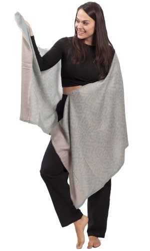 Pashmina DARIN / šedo-modrá