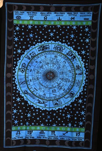Mandala mała Zodiac niebieska