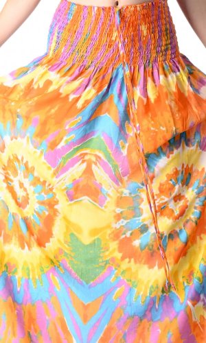 Dlouhá sukně / šaty Batik oranžové