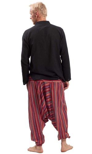 Szarawary / Spodnie haremki CLASSIC STRIPES czerwony II.