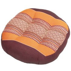 Meditačný podsedák okrúhly FUTON oranžovo-vínový II.