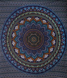 Mandala duża Ishaan niebieska